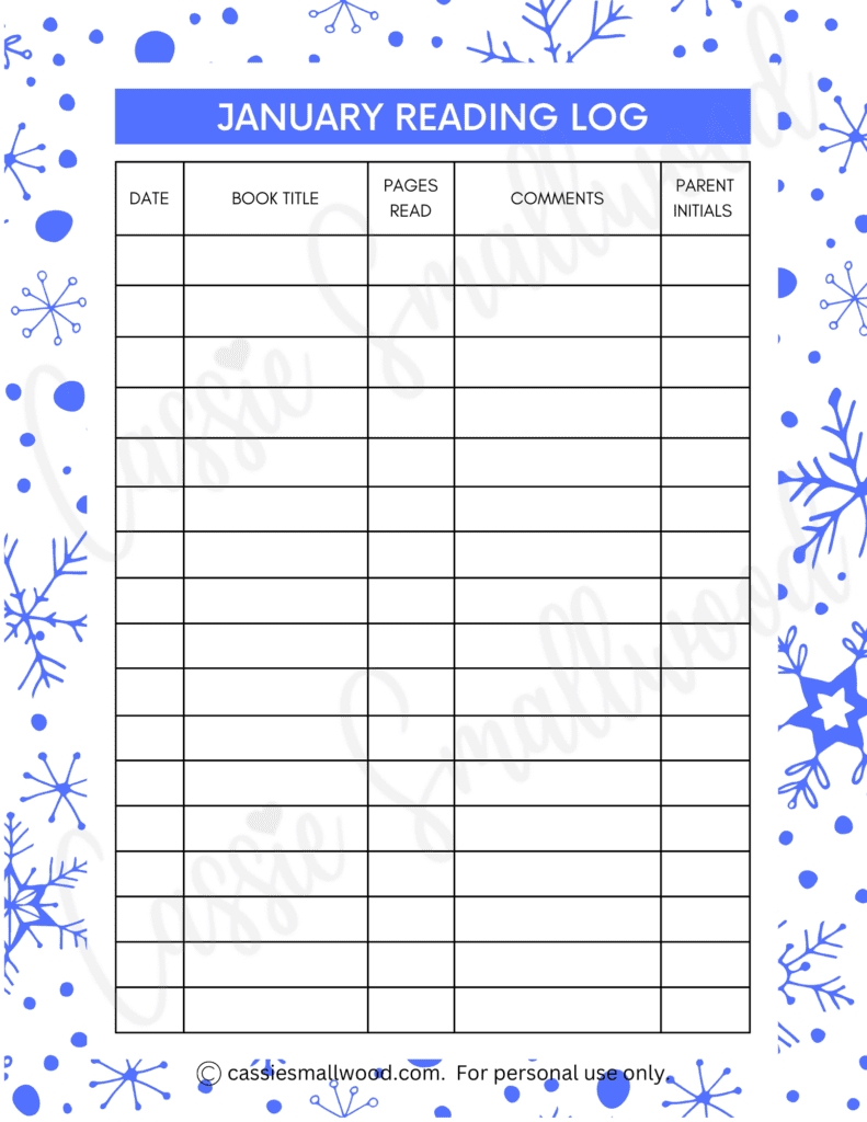 17 cute reading logs {free printable} - cassie smallwood